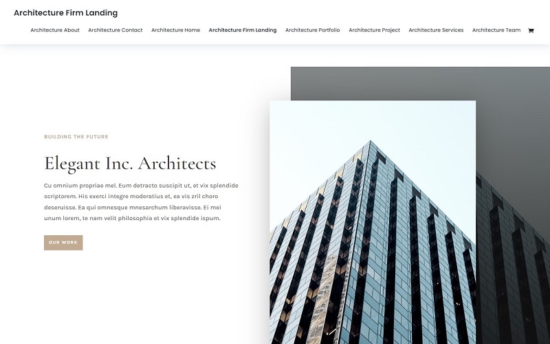Our ‘Architect Firm’ WordPress website is sure to impress your potential clients!