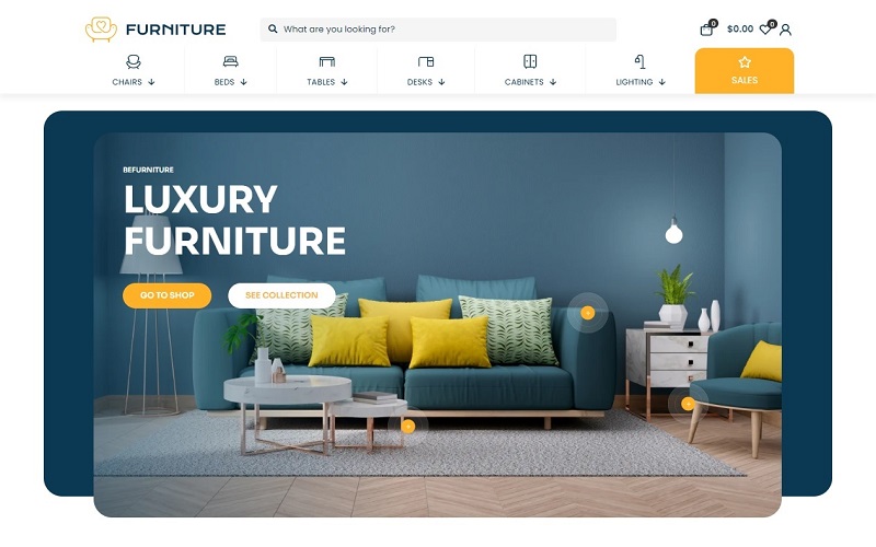 ‘Furniture Store’ is a stylish WordPress theme for furniture stores and furniture builders!
